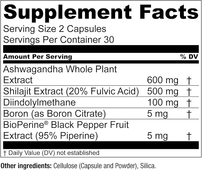Essential Elements Male Health Supplement - Muscle Support & T-Health with DIM, Ashwagandha