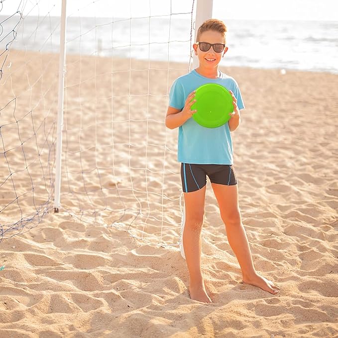 Sand Beach Toys, Jumbo 8" Flying Disc Toys For Kids Adults, Sport Yard Disc Toy For Outdoor Beach