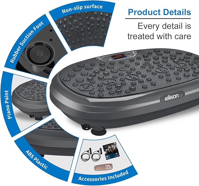 EILISON FitMaxx 3D XL Vibration Plate Exercise Machine - Whole Body Workout Vibration Platform