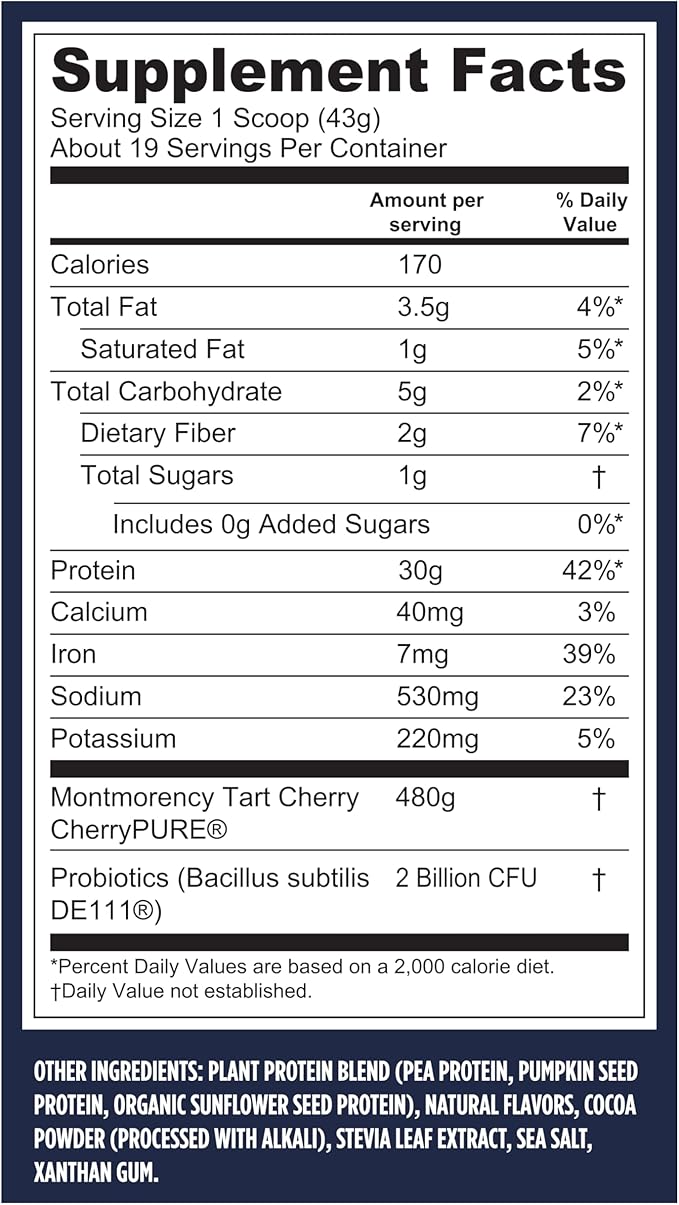 Vega Sport Vegan Protein Powder + Recovery - 30g Plant Based Protein per Serving, Mocha, 19