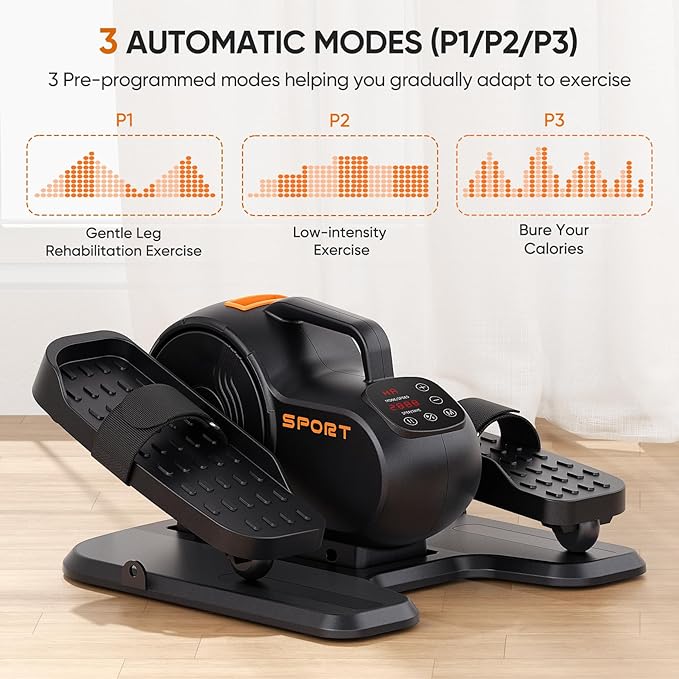 Dripex Under Desk Elliptical Machine, 3-in-1 Electric Ellipse Leg Exerciser As Seen On TV, 10