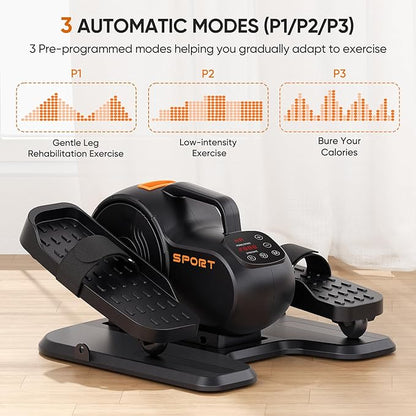 Dripex Under Desk Elliptical Machine, 3-in-1 Electric Ellipse Leg Exerciser As Seen On TV, 10