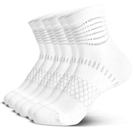 IRAMY Ankle Compression Socks for Women Men Plantar Fasciitis Relief Cushioned Athletic Running