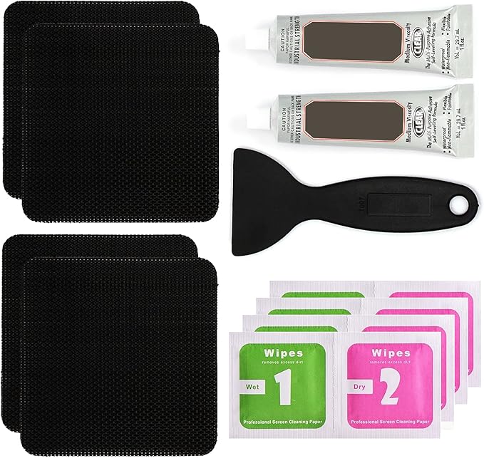 Trampoline Patch Repair Kit 4"X 4" Square On Patches | Repair Trampoline Mat Tear or Hole in a