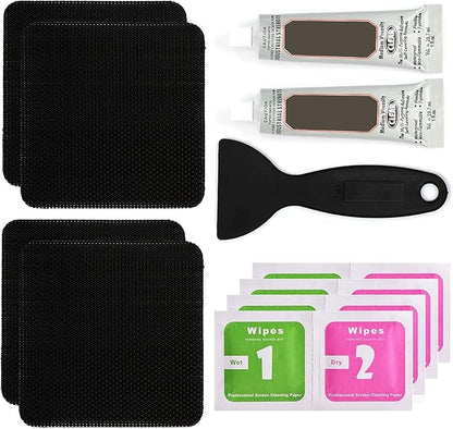 Trampoline Patch Repair Kit 4"X 4" Square On Patches | Repair Trampoline Mat Tear or Hole in a
