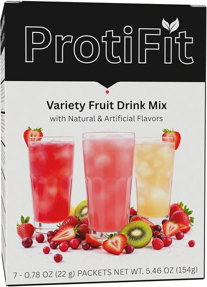 High Protein Fruit Flavored Powder Drink Mix, 15g Protein, Low Calorie, Sugar Free, Ideal Protein