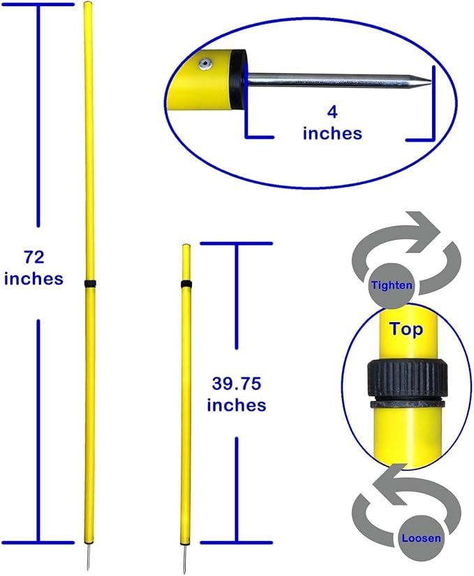 BlueDot Trading Soccer Agility Poles | Telescopic, Fixed & Collapsible Options (4, 6, 8 Piece Sets)