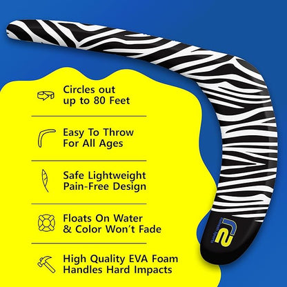 Beach Boomerang Toy For All Ages - Outside Beach Games Adults & Outdoor Toys For Kids - Fun Outdoor