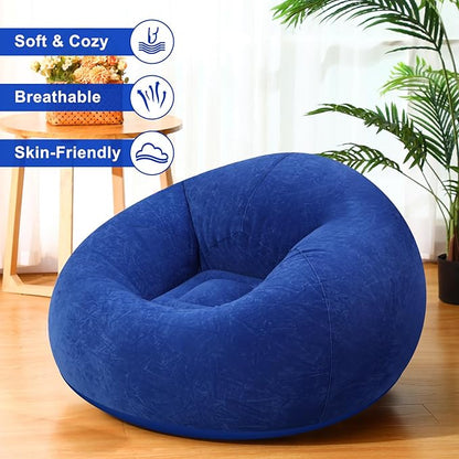 Realspring 12 Pcs Bean Bag Chairs for Adults Inflatable Chairs with Electric Air Pump,Blow up Couch