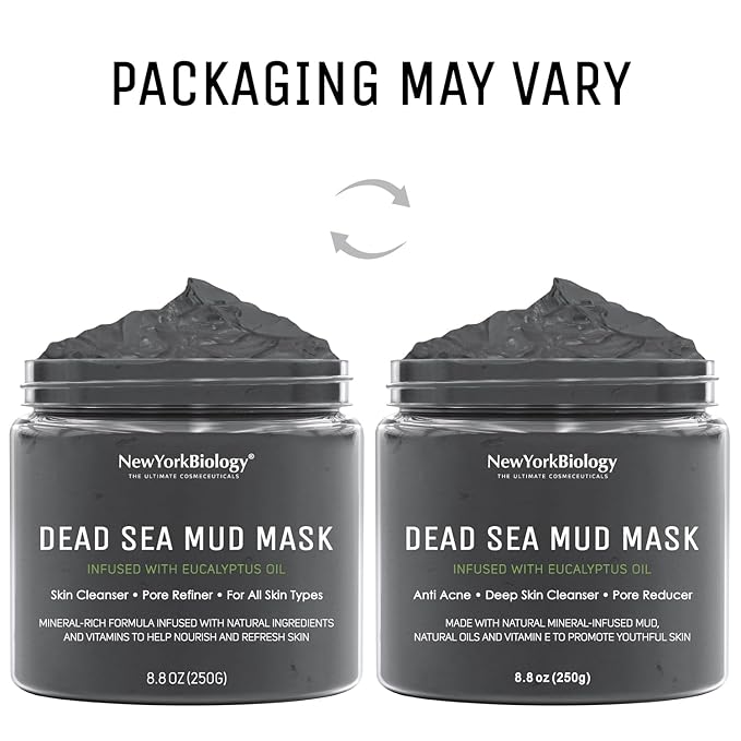 New York Biology Dead Sea Mud Mask for Face and Body | with Eucalyptus | Spa Quality Pore Refiner