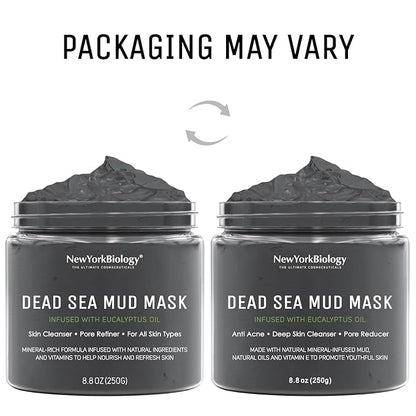 New York Biology Dead Sea Mud Mask for Face and Body | with Eucalyptus | Spa Quality Pore Refiner
