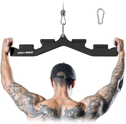 LAT Pull Down Bar with 6 Ergonomic Handles, Neutral Grip LAT Pulldown Attachments for Whole Back