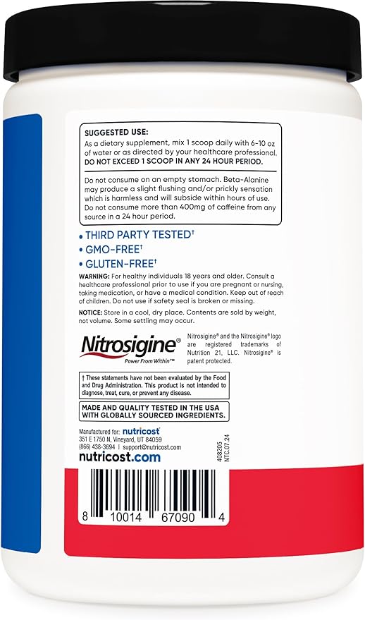 Nutricost Pre-X Xtreme Pre-Workout Complex Powder, Fruit Punch, 30 Servings, Vegetarian, Non-GMO