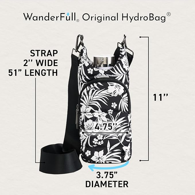 WanderFull® Original HydroBag® Collection, Water Bottle Holder w/Strap & Phone Pocket, Hands-Free