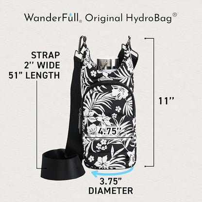 WanderFull® Original HydroBag® Collection, Water Bottle Holder w/Strap & Phone Pocket, Hands-Free