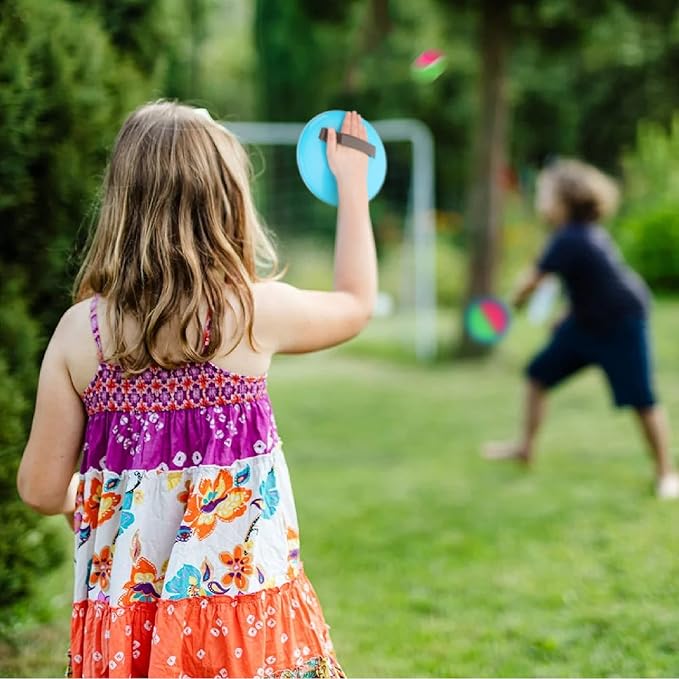 EVERICH Upgraded Toss and Catch Ball Game Set - Indoor and Outdoor Games for Kids 3-12, Beach Sand