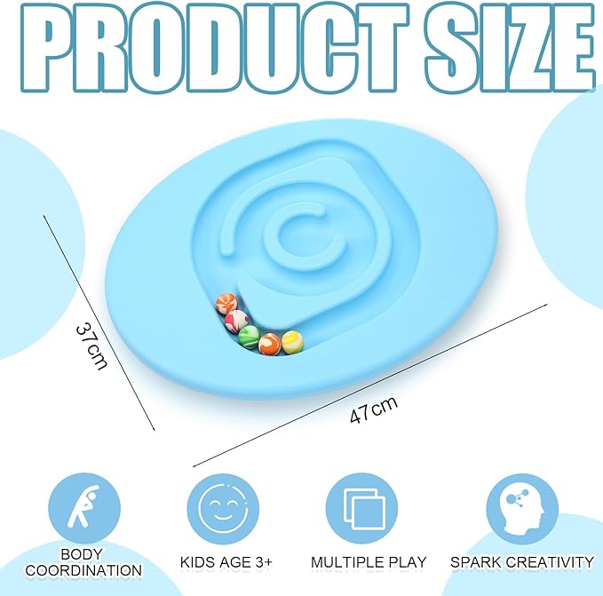 Maze Balance Board for Kids Plastic Wobble Rocker Balance Board with Mini Balls Load 170lb for