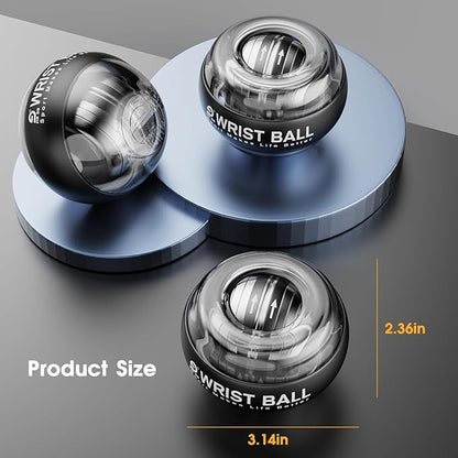 Wrist Trainer Ball Auto-Start Gyroscopic Forearm Exerciser Gyro Ball for Strengthen Arms, Fingers