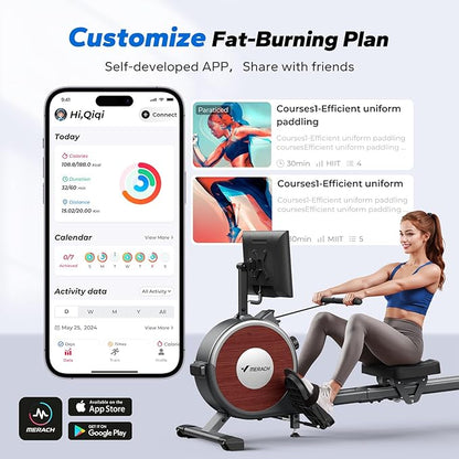 MERACH Rowing Machines for Home, Magnetic Rowing Machine with 16 Levels, Rower Machine of Quiet