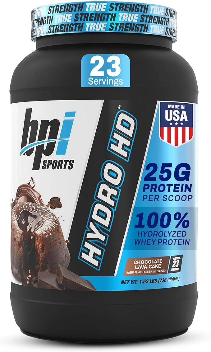 BPI Sports Hydro HD - 100% Hydrolyzed Whey Protein Powder - Muscle Growth, Recovery, 25g of