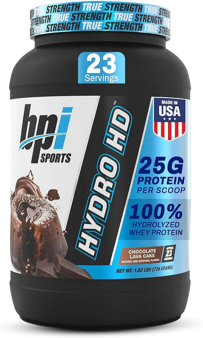 BPI Sports Hydro HD - 100% Hydrolyzed Whey Protein Powder - Muscle Growth, Recovery, 25g of