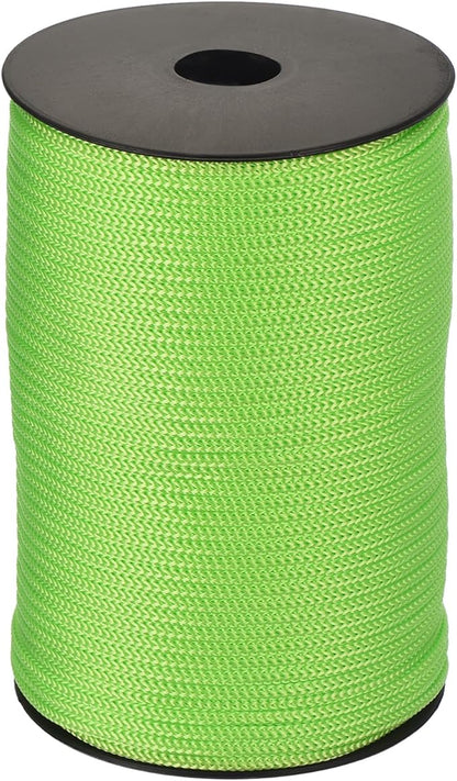 MECCANIXITY 5/32 Inch Polypropylene Rope Braided Ropes, 328ft Camping Rope Hollow Utility Cord for