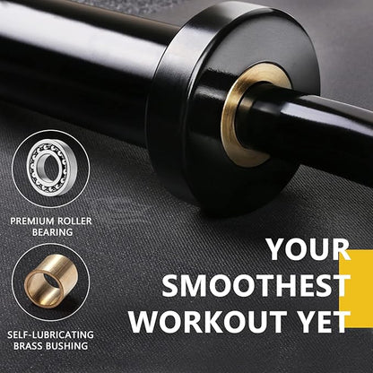 LIONSCOOL Premium 4ft/4.9ft/6ft Barbell for Strength Training and Olympic Weightlifting, 2 Inch Bar