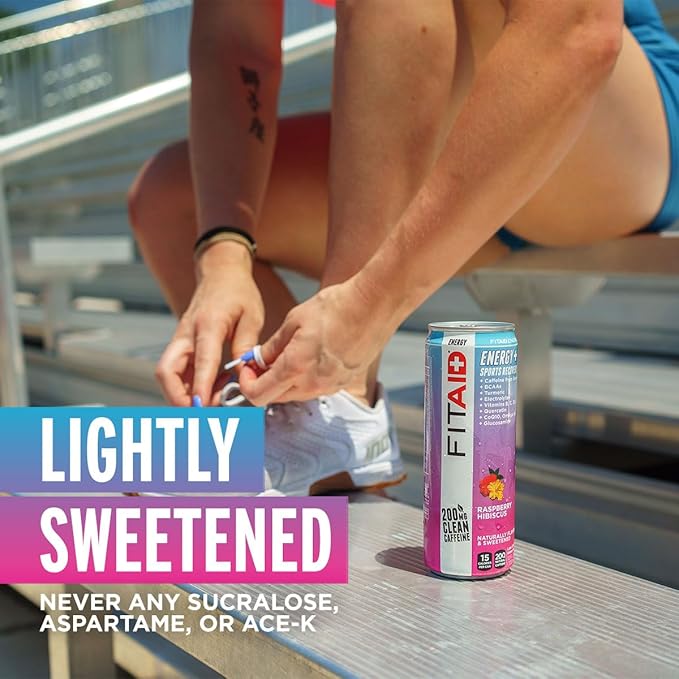 FITAID ENERGY, 200mg Natural Caffeine, Keto, Raspberry Hibiscus, Optimum Performance Formula: