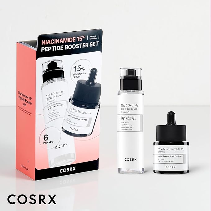 COSRX Niacinamide 15% Peptide Booster Set - Amazon Exclusive - Korean Skin Care Set, Gift Sets