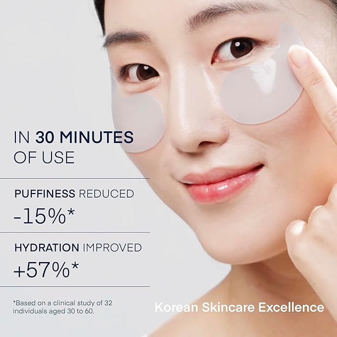 TEREZ & HONOR Eye Patches Set: Korean Hydrogel Eye Masks, 3 Pack (x 60 Pcs) with Caffeine, Collagen