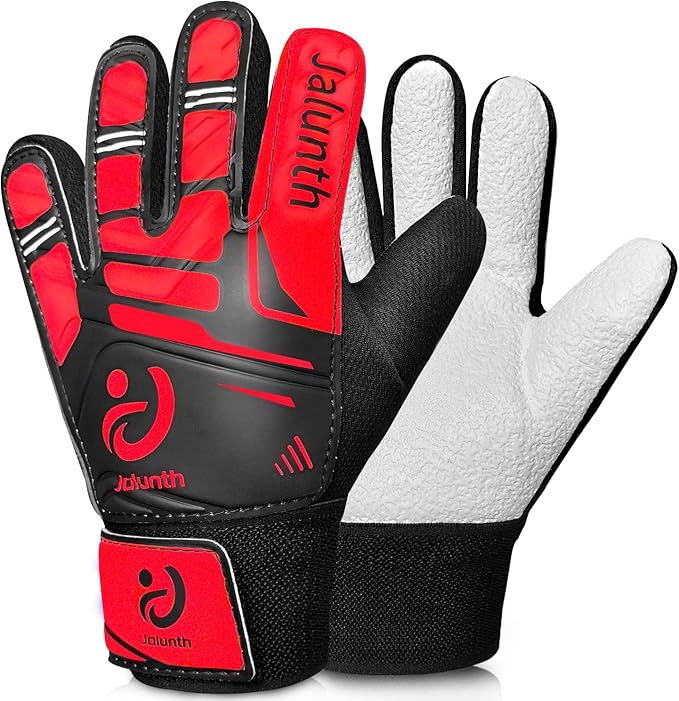 Jalunth Soccer Goalie Gloves Kids Youth Goalkeeper Field Player Gloves Boys Girls Training Grip