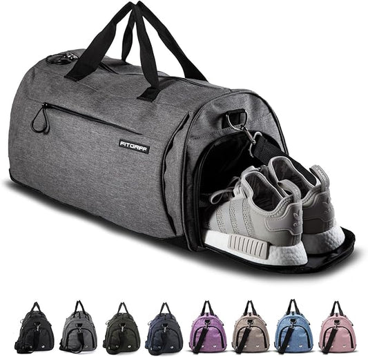 Fitgriff® Gym Bag for Men & Women with Shoe & Wet Compartment - Duffle Bag for Travel, Sports