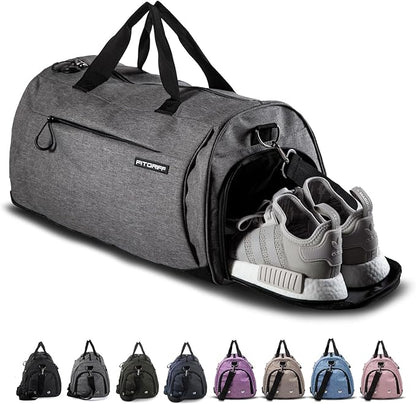 Fitgriff® Gym Bag for Men & Women with Shoe & Wet Compartment - Duffle Bag for Travel, Sports