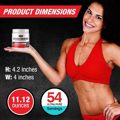 German Creatine - Micronized Creatine Monohydrate Powder, 99.99% Pure Creapure for Muscle Growth