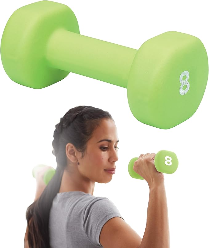 Gaiam Dumbbell Hand Weight (Sold in Singles) - Neoprene Coated Exercise & Fitness Dumbbell for Home