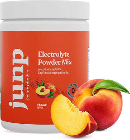 JUNP Electrolytes Powder No Sugar No Carbs, Orchard Fresh Juicy Peach Keto Electrolyte Drink Mix