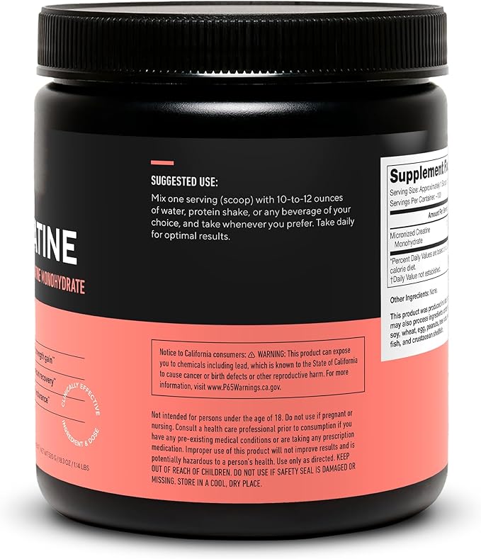 LEGION Micronized Creatine Monohydrate Supplement - Clean Creatine Powder for Muscle Gain & Post