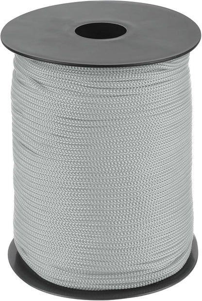 MECCANIXITY 1/8 Inch Polypropylene Rope Braided Ropes, 328ft Nylon Rope Hollow Utility Cord for