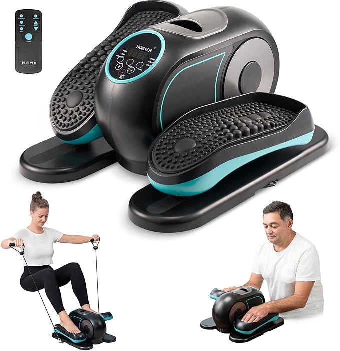 Under Desk Elliptical Machine, Ellipse Leg Exerciser for Seniors, Seated Pedal Exerciser with