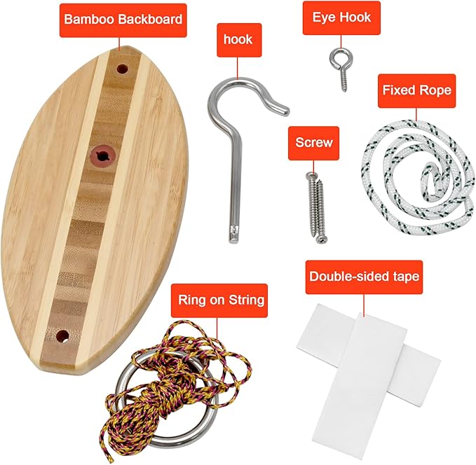Hook and Ring Toss Game for Adults,Ring Toss Tailgating Game Set,Washer Game,Yard Games for