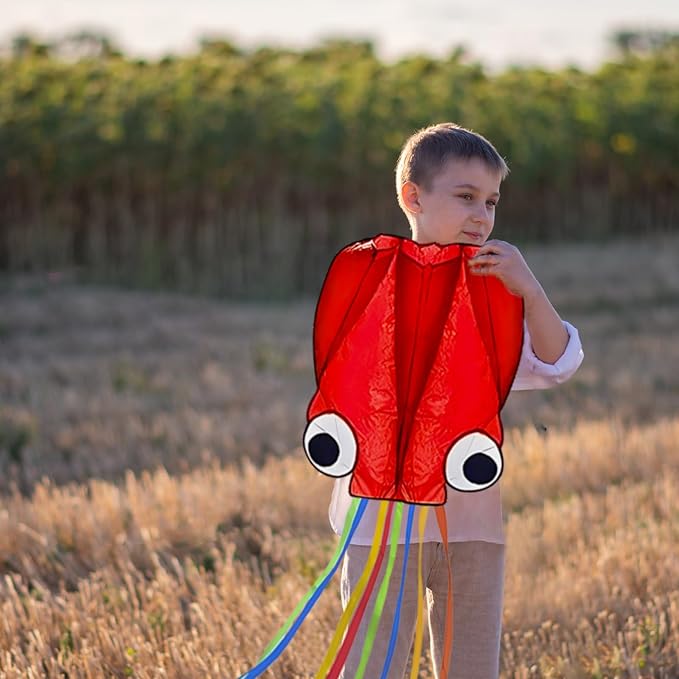 Large Octopus Kites for Kids & Adults,Big Kite for Beginners, Kites for Kids Ages 4-8,Outdoors