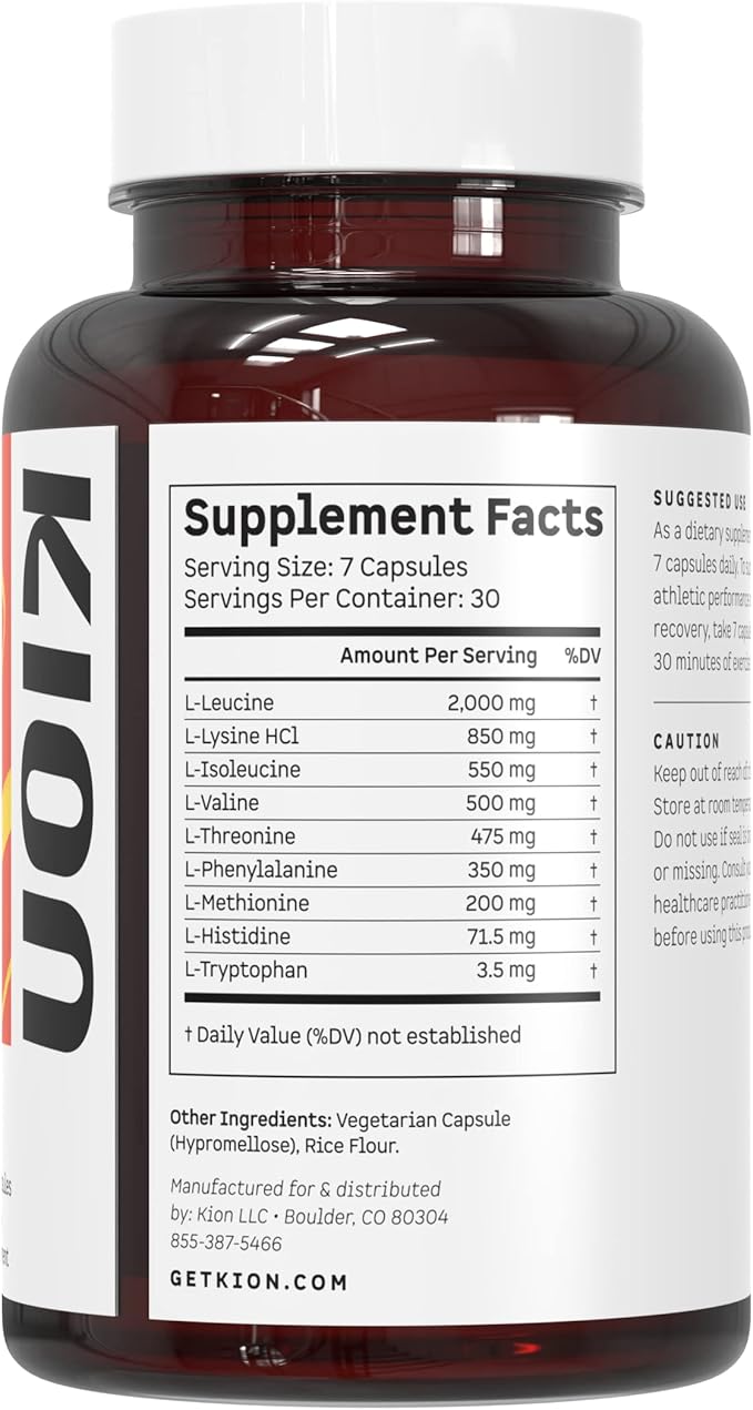 Kion Aminos Essential Amino Acids Capsules | The Building Blocks for Muscle Recovery, Reduced