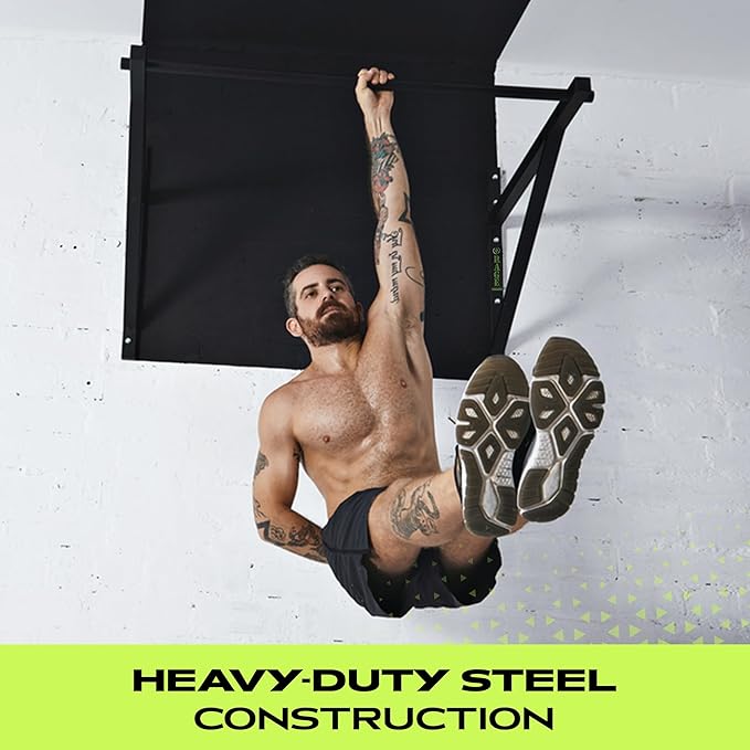 Heavy-Duty Wall Mounted Pull Up Bar - 500 lbs Weight Capacity | Maintain Upper Body Strength & Core