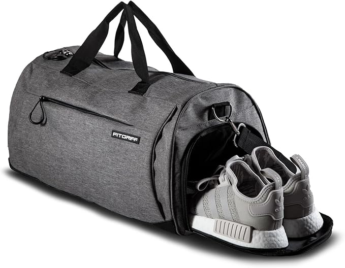 Fitgriff® Gym Bag for Men & Women with Shoe & Wet Compartment - Duffle Bag for Travel, Sports