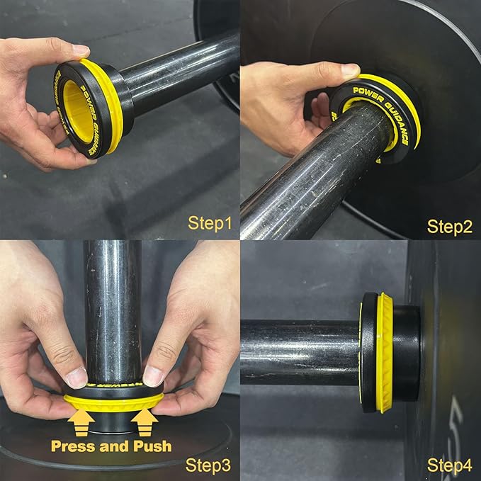 POWER GUIDANCE 50mm Barbell Clamps Barbell Collars, Quick Release Weight Olympic Barbell Clips for