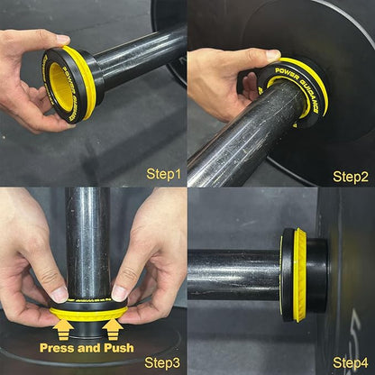 POWER GUIDANCE 50mm Barbell Clamps Barbell Collars, Quick Release Weight Olympic Barbell Clips for