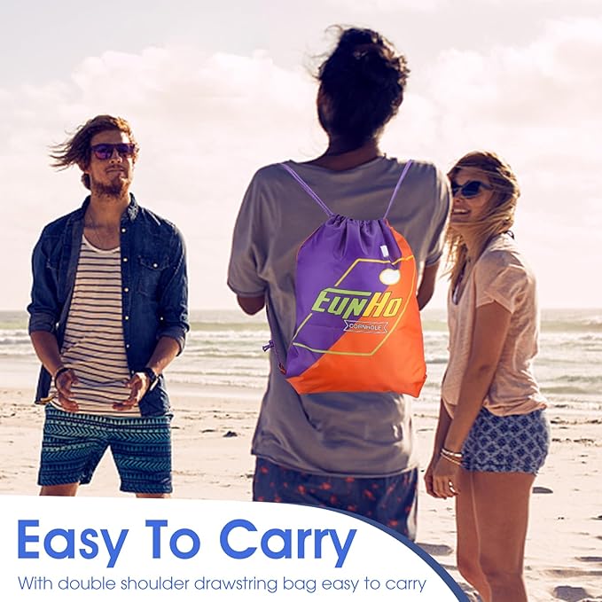 EunHo Dual Sided Cornhole Bags Regulation Set of 8 Professional Cornhole Bean Bags Slick and Stick