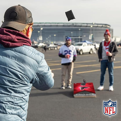 NFL Football 2' x 4' Regulation Size Solid Wood Cornhole Set with Direct Print HD Team Graphics