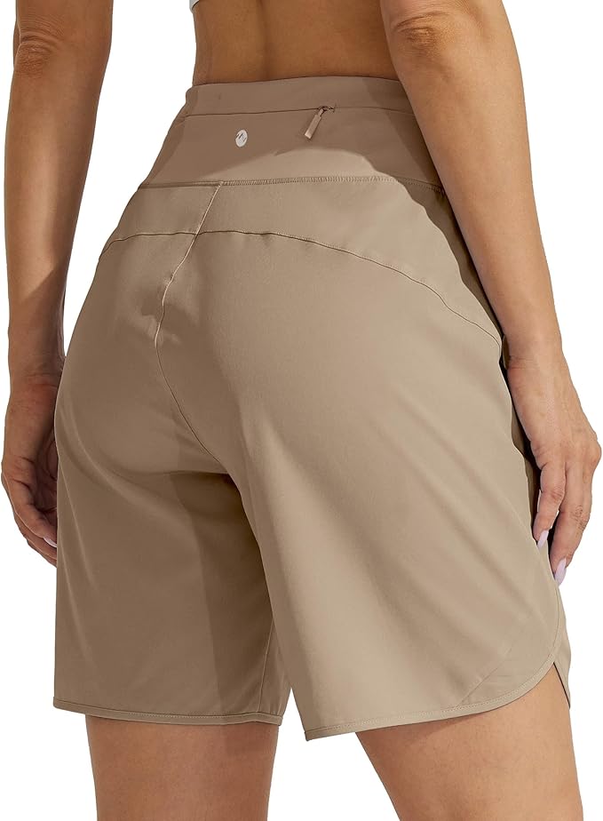 Willit Women's 7" Athletic Running Shorts Long Workout Hiking Shorts Quick Dry High Waisted Active