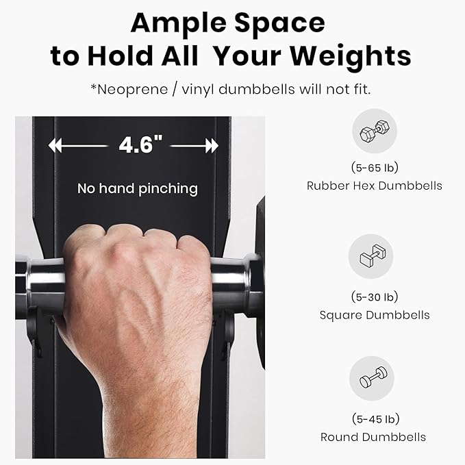 LIONSCOOL Premium Solid Steel Dumbbell Rack Stand Only, A-Frame Portable Weight Storage Organizer